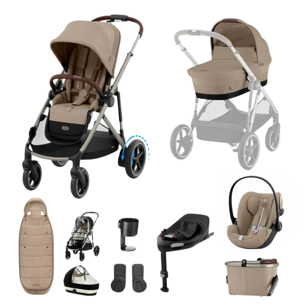 Cybex e-Gazelle S Pushchair Cloud G Luxury Bundle  - Taupe | Almond Beige