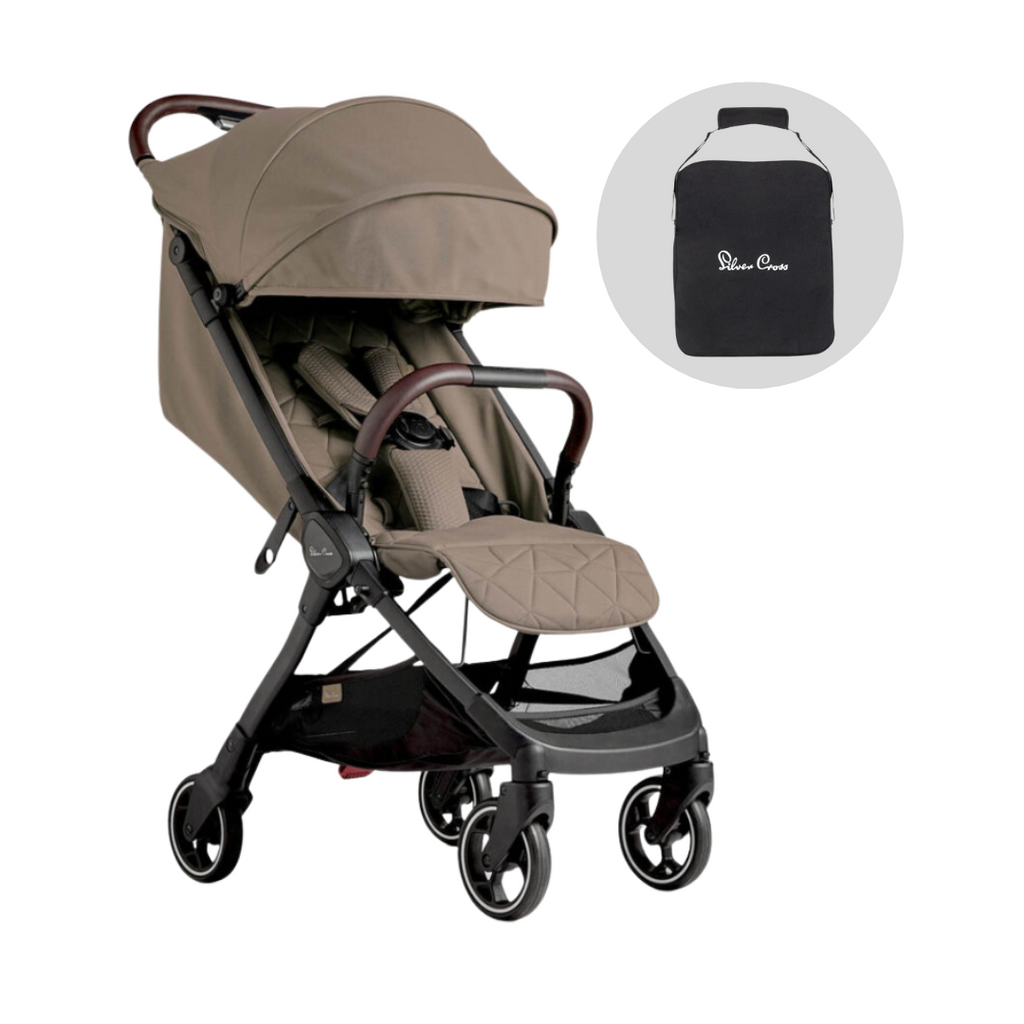 Silver Cross Clic Compact Stroller | Cobble (FREE TRAVEL BAG)