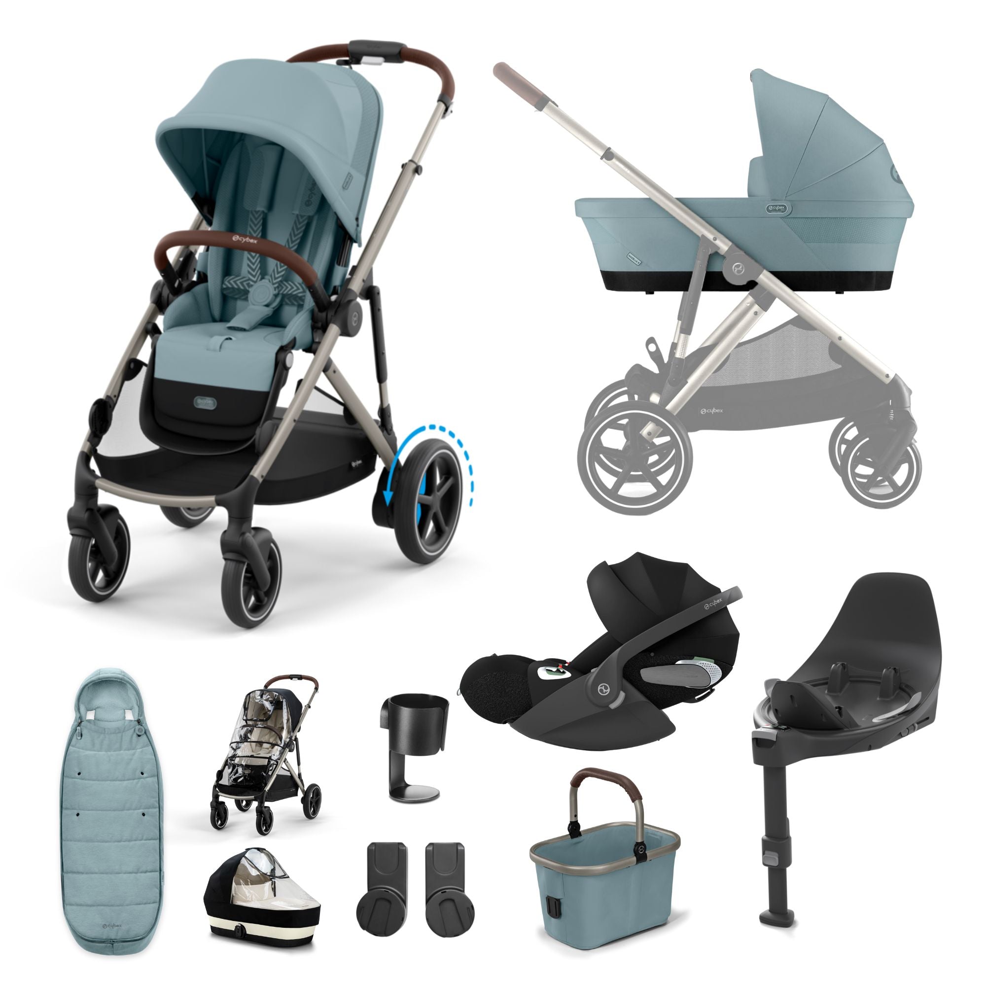 Cybex e-Gazelle S Pushchair 2024 Cloud T Bundle