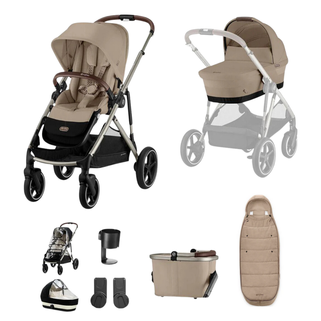 Cybex Gazelle S Pushchair Essentials Bundle  - Almond Beige | Taupe