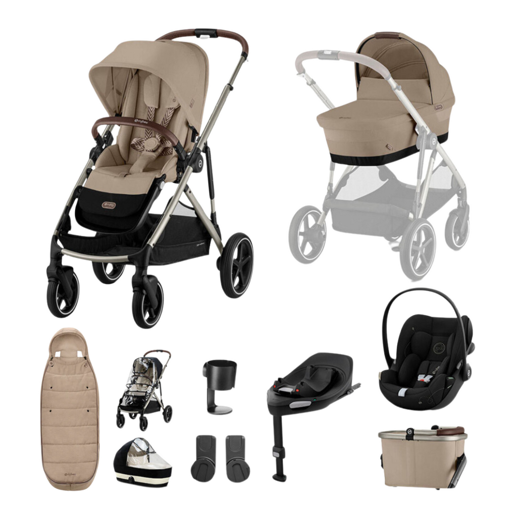 Cybex Gazelle S Pushchair Luxury Cloud G Bundle  - Almond Beige | Taupe