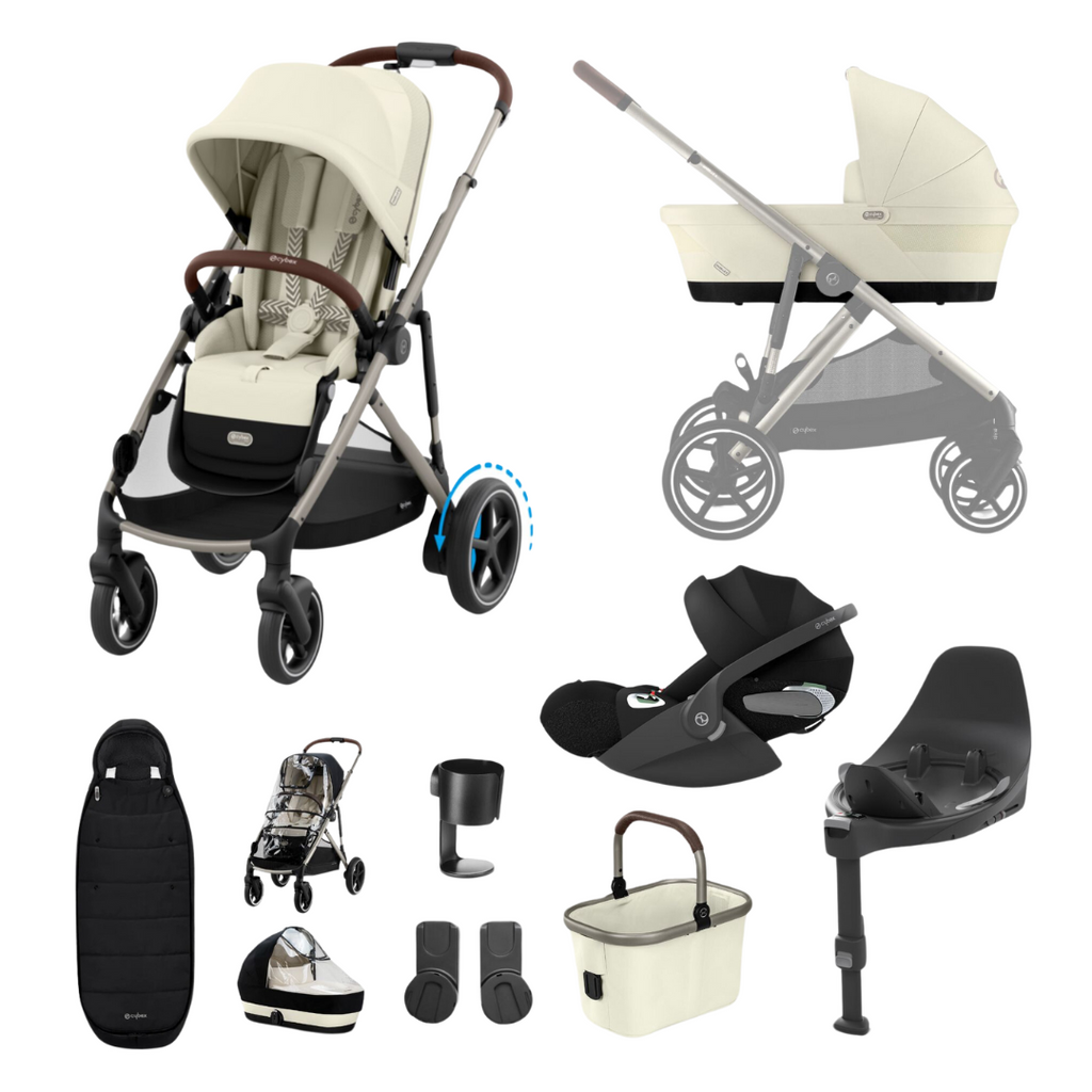 Cybex e-Gazelle S Pushchair 2024 Cloud T Bundle  - Taupe | Seashell Beige