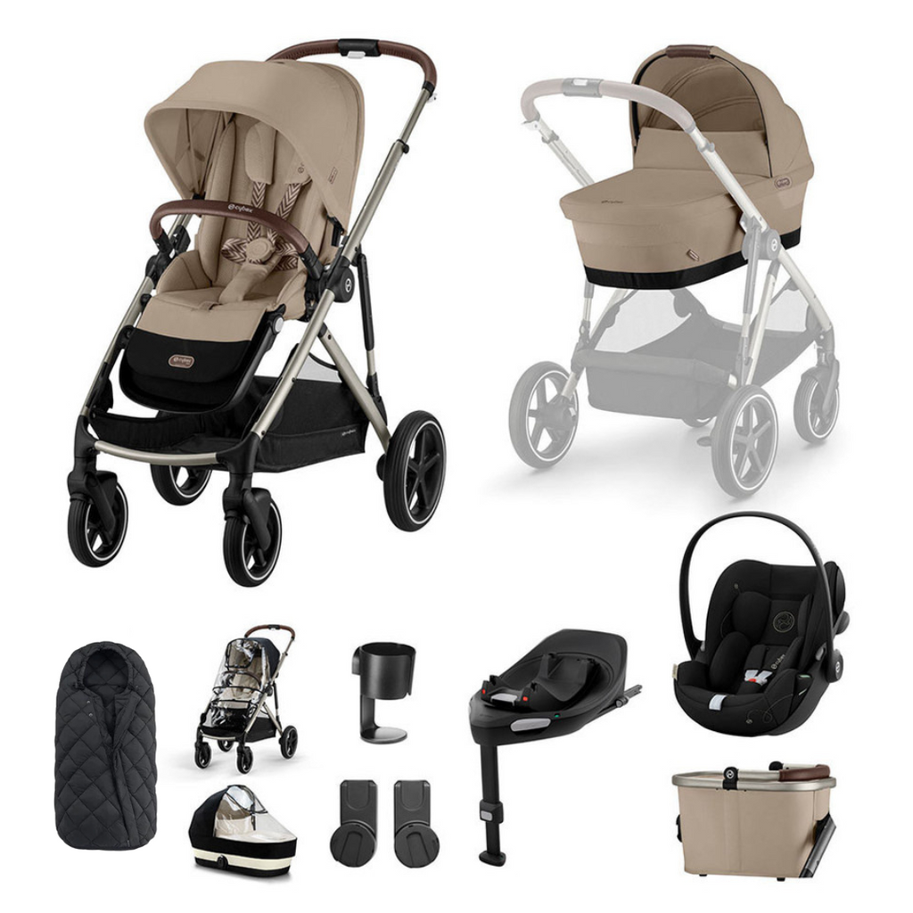 Cybex Gazelle S Pushchair Luxury Cloud G Bundle  - Almond Beige | Taupe