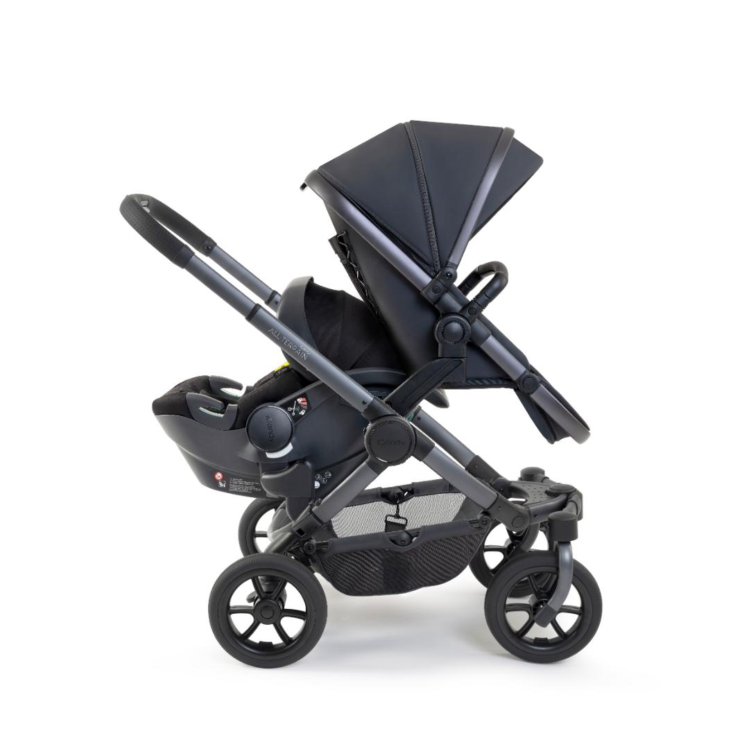 iCandy Peach All Terrain Double Pushchair Cocoon Bundle Storm