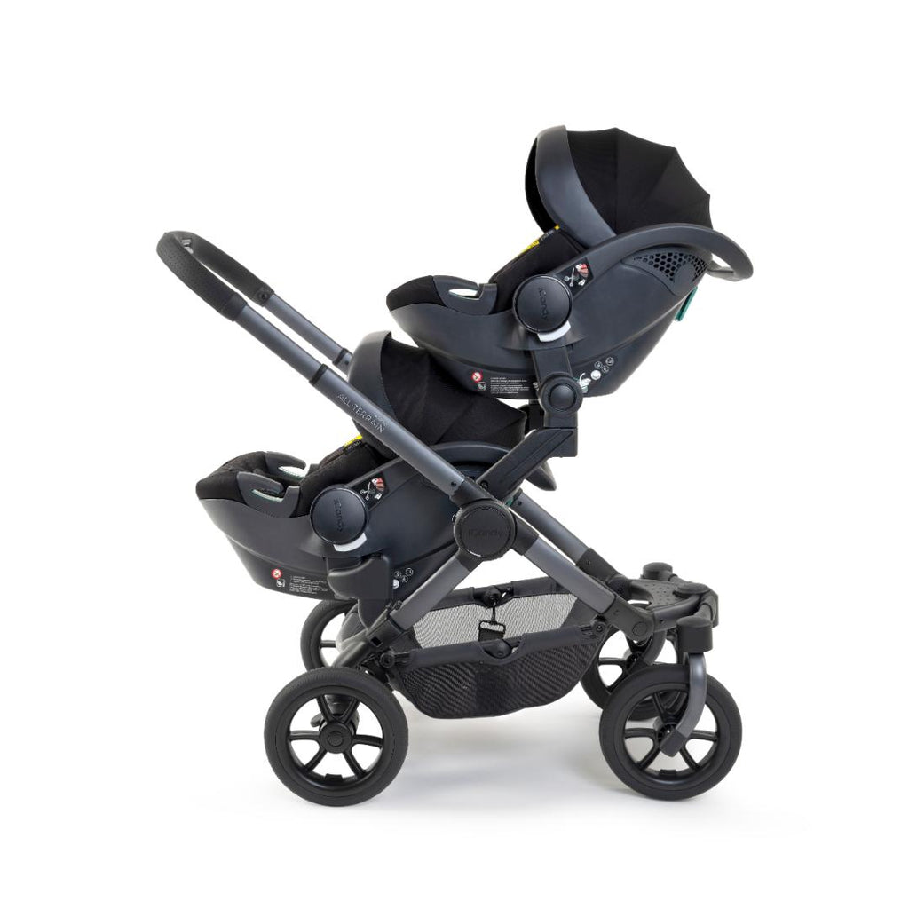 iCandy Peach 7 All Terrain Twin Pushchair & Cocoon Bundle | Storm