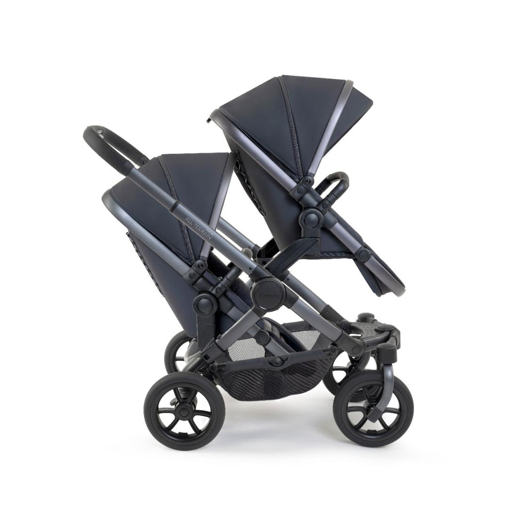 iCandy Peach 7 All Terrain Twin Pushchair & Cocoon Bundle | Storm