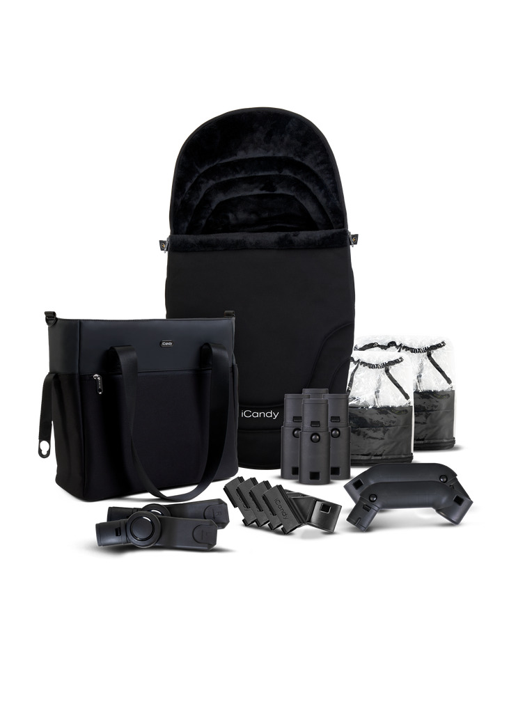 iCandy Orange 4 Pushchair Travel System | Fossil on Black