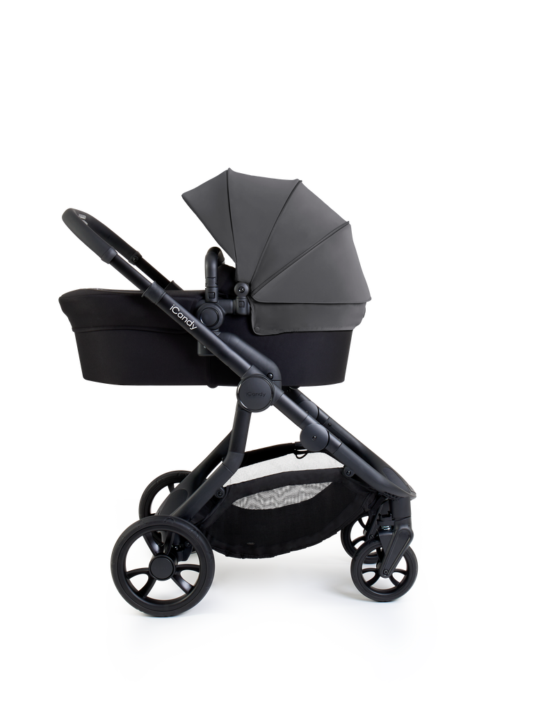 iCandy Orange 4 Pushchair Travel System | Fossil on Black