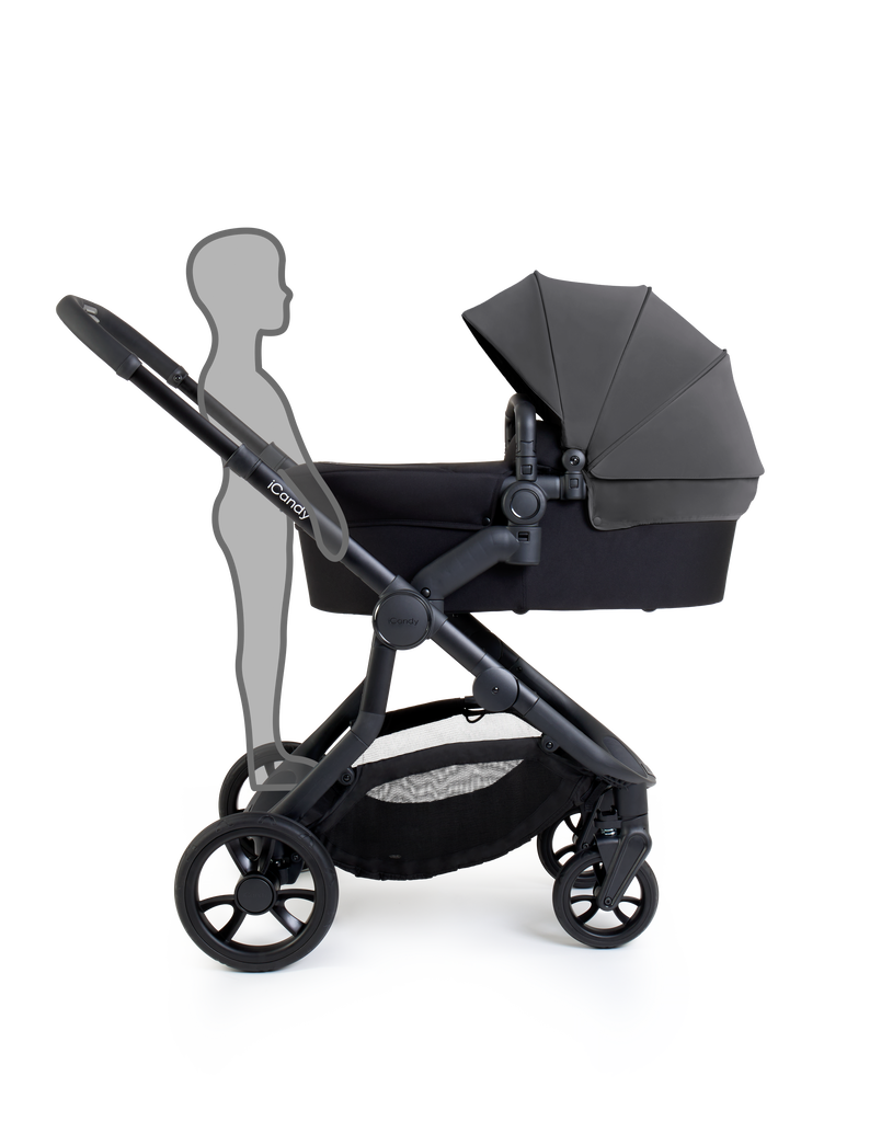iCandy Orange 4 Pushchair Travel System | Fossil on Black