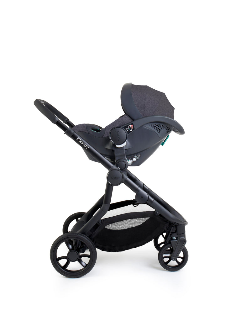 iCandy Orange 4 Pushchair Travel System | Fossil on Black