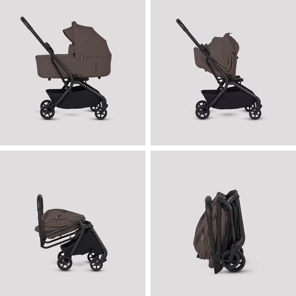 Silver Cross Nia Stroller & Carrycot | Chocolate