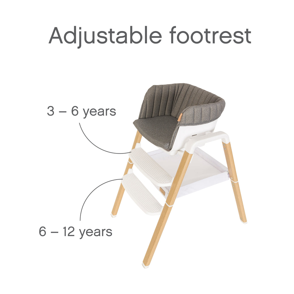 Tutti Bambini Nova Highchair | White-Oak