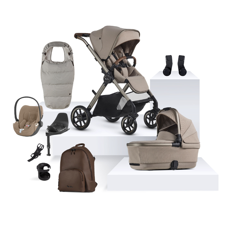 Silver Cross Special Edition Reef 2 Pushchair & Cybex Cloud T (Cozy Beige) Bundle | Frappe