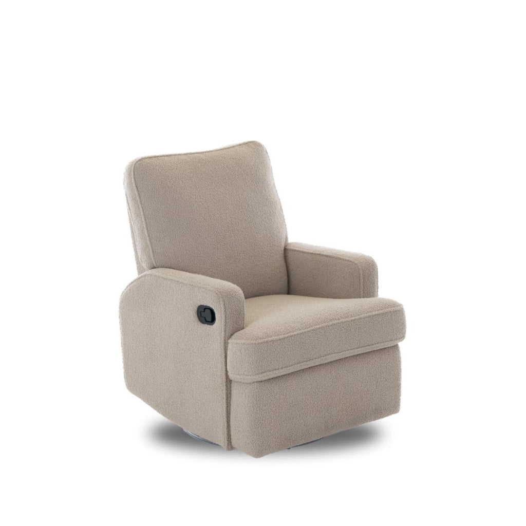 Obaby Madison Swivel Glider Recliner Chair | Teddy Fabric Truffle