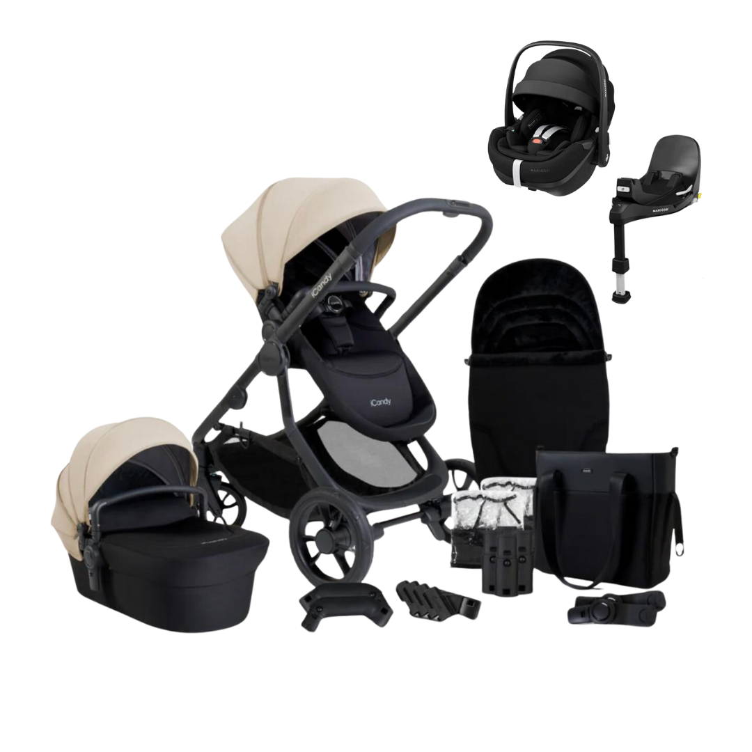 icandy maxi cosi car seat iCandy Orange 4 Pushchair & Maxi Cosi Pebble 360 Pro2 Bundle