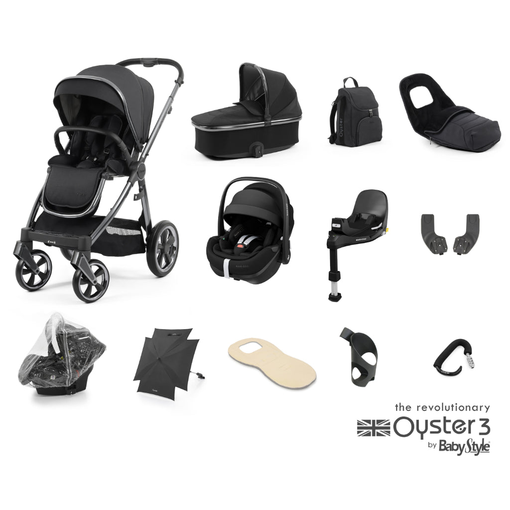 BabyStyle Oyster 3 Pebble 360 Pro Ultimate Bundle - Carbonite