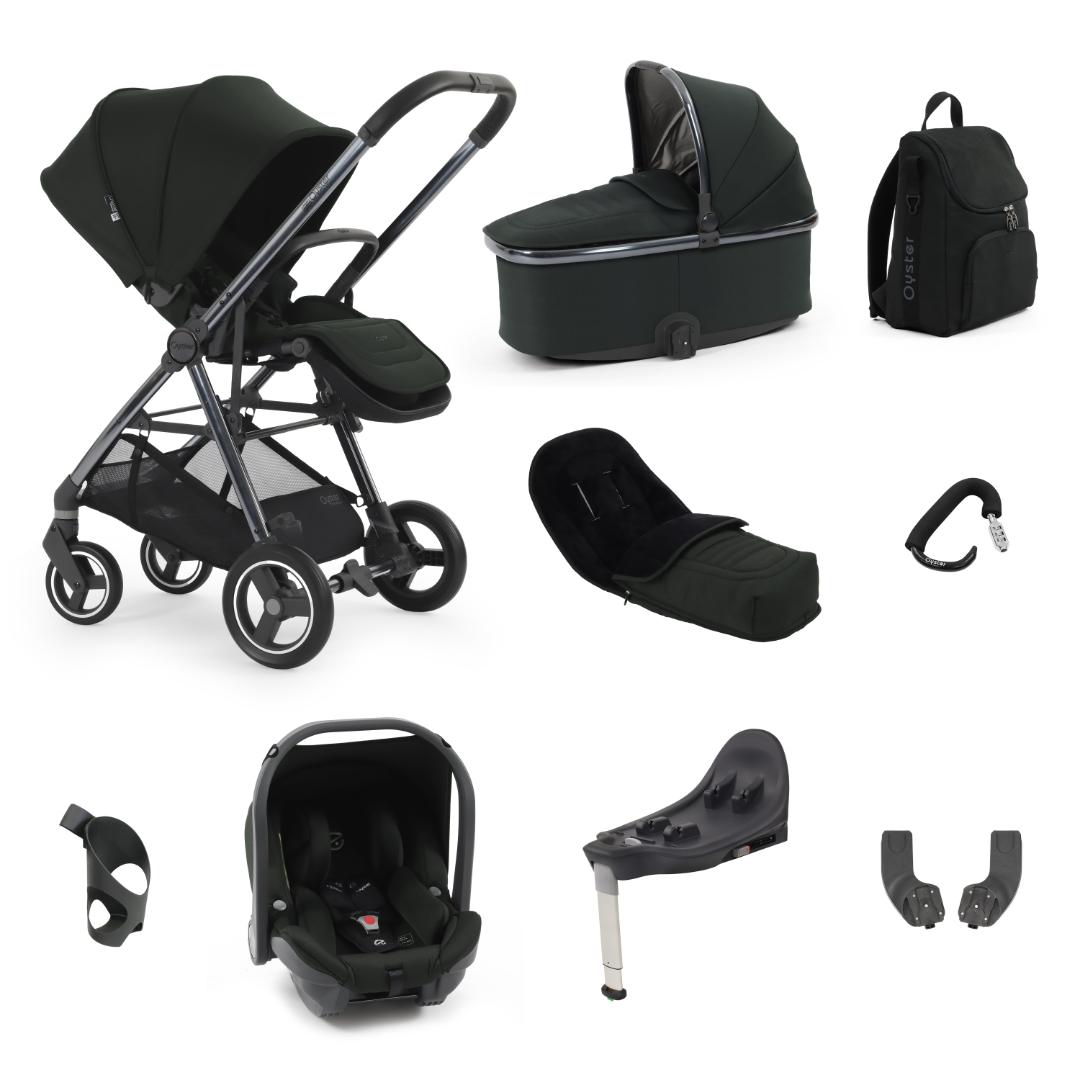 Oyster Gravity+ Stroller Piece Bundle Black Olive