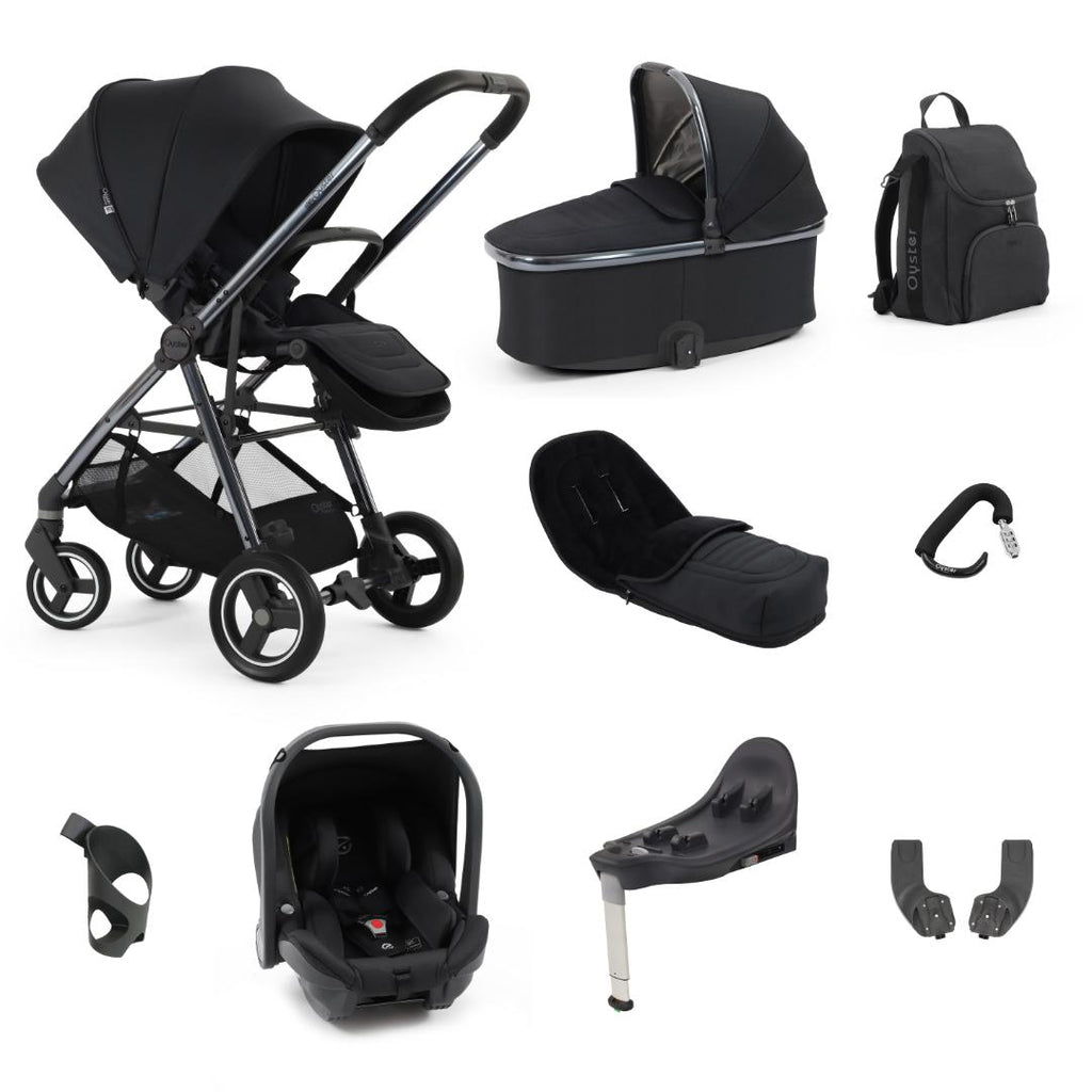 Oyster Gravity+ Stroller 9 Piece Bundle | Carbonite