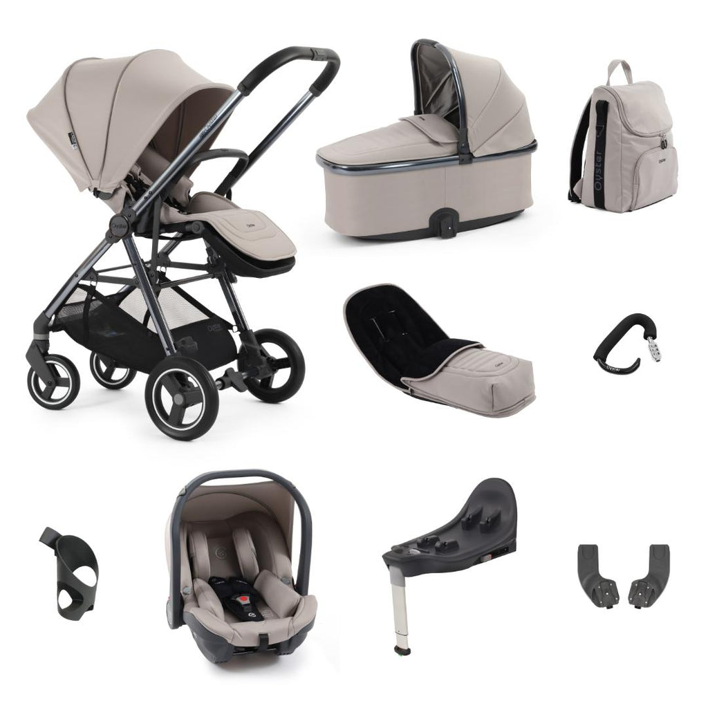 Oyster Gravity+ Stroller 9 Piece Bundle | Stone