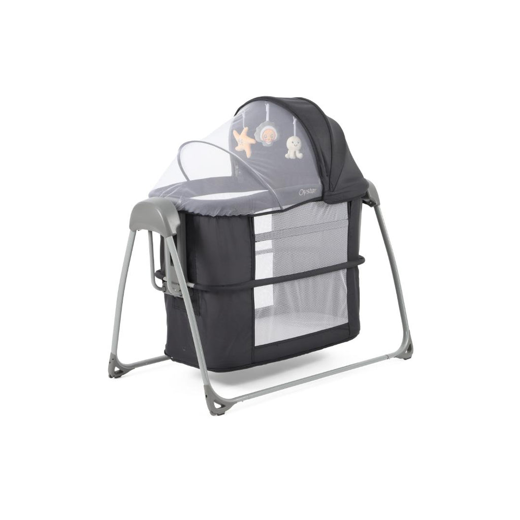 Oyster Swinging Crib - Carbonite