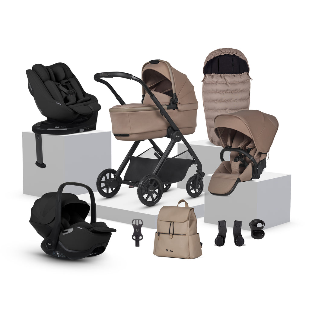 Silver Cross Reef 2 Ultimate 360 Family Car Seat Bundle | Mocha