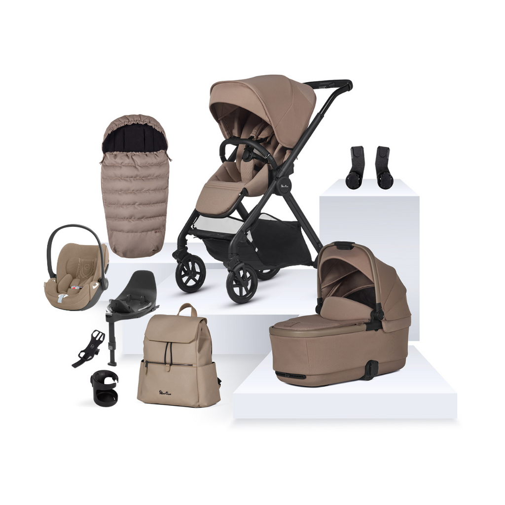 Silver Cross Reef 2 Pushchair Ultimate Cybex Cloud T Cozy Beige Bundle | Mocha