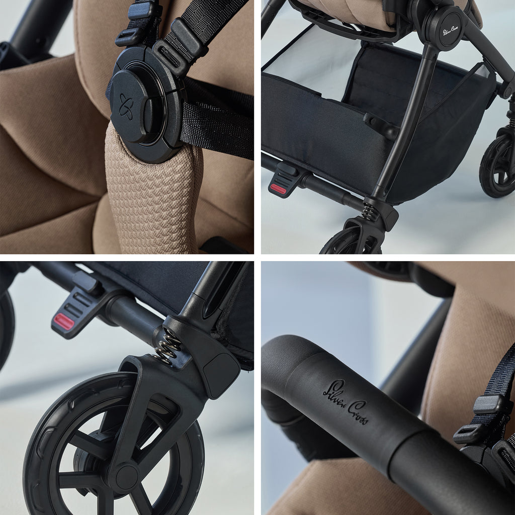 Silver Cross Dune 2 Pushchair & First Bed Carrycot | Mocha