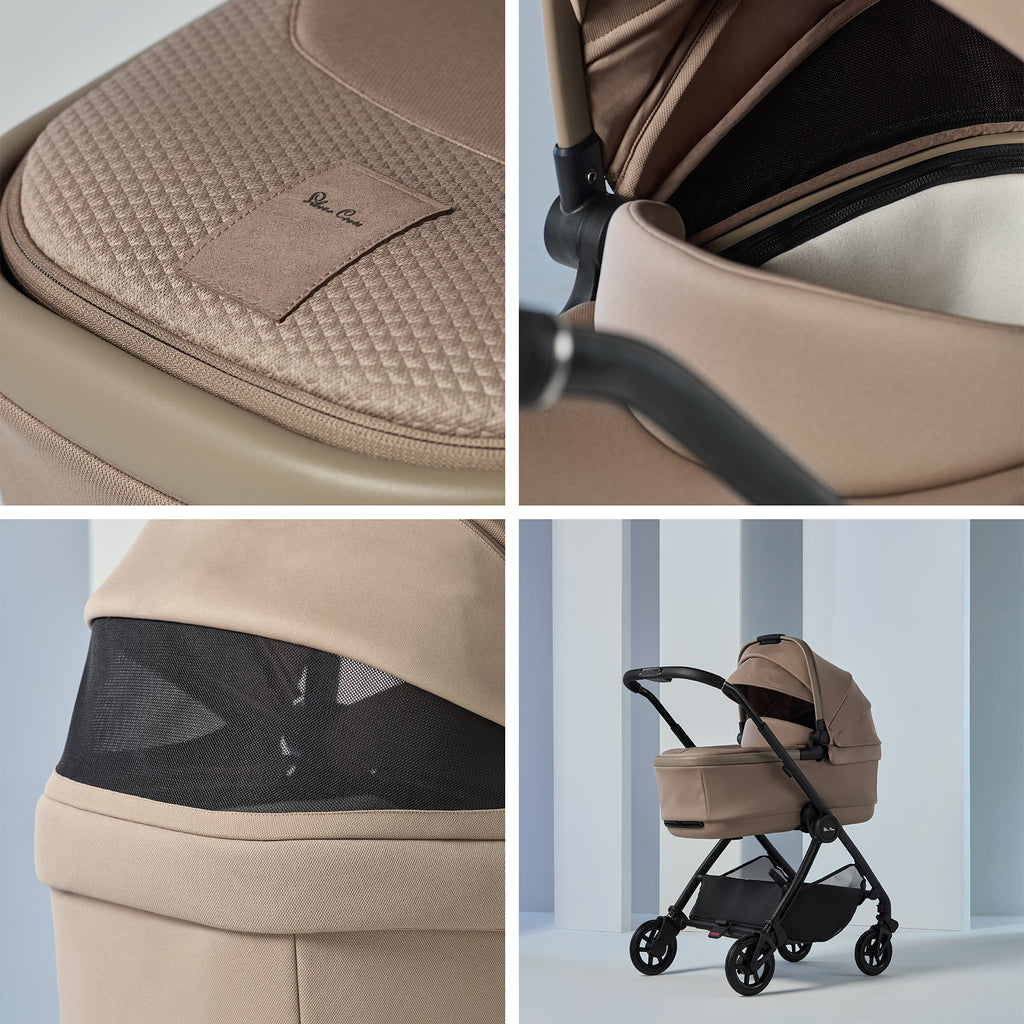 Silver Cross Dune 2 Pushchair & First Bed Carrycot | Mocha