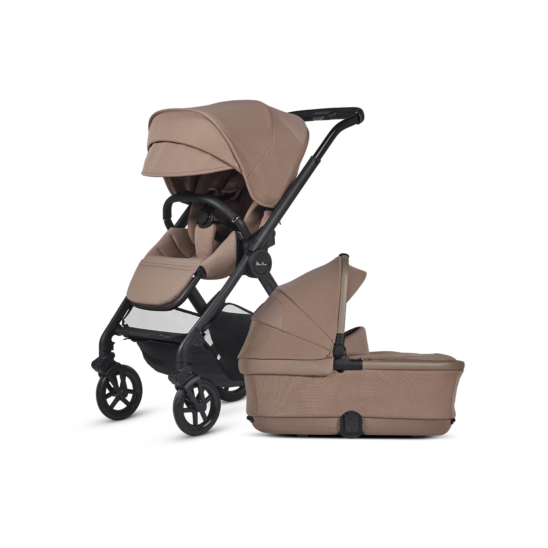 Silver Cross Reef Pushchair First Bed Folding Carrycot Mocha