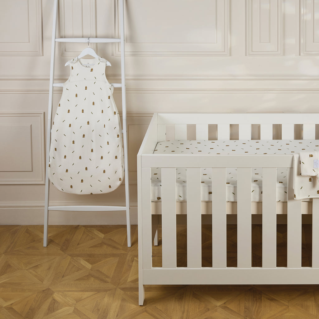 Silver Cross x Rosa and Blue Cot Bed Starter Bedding Set | Bunny Print