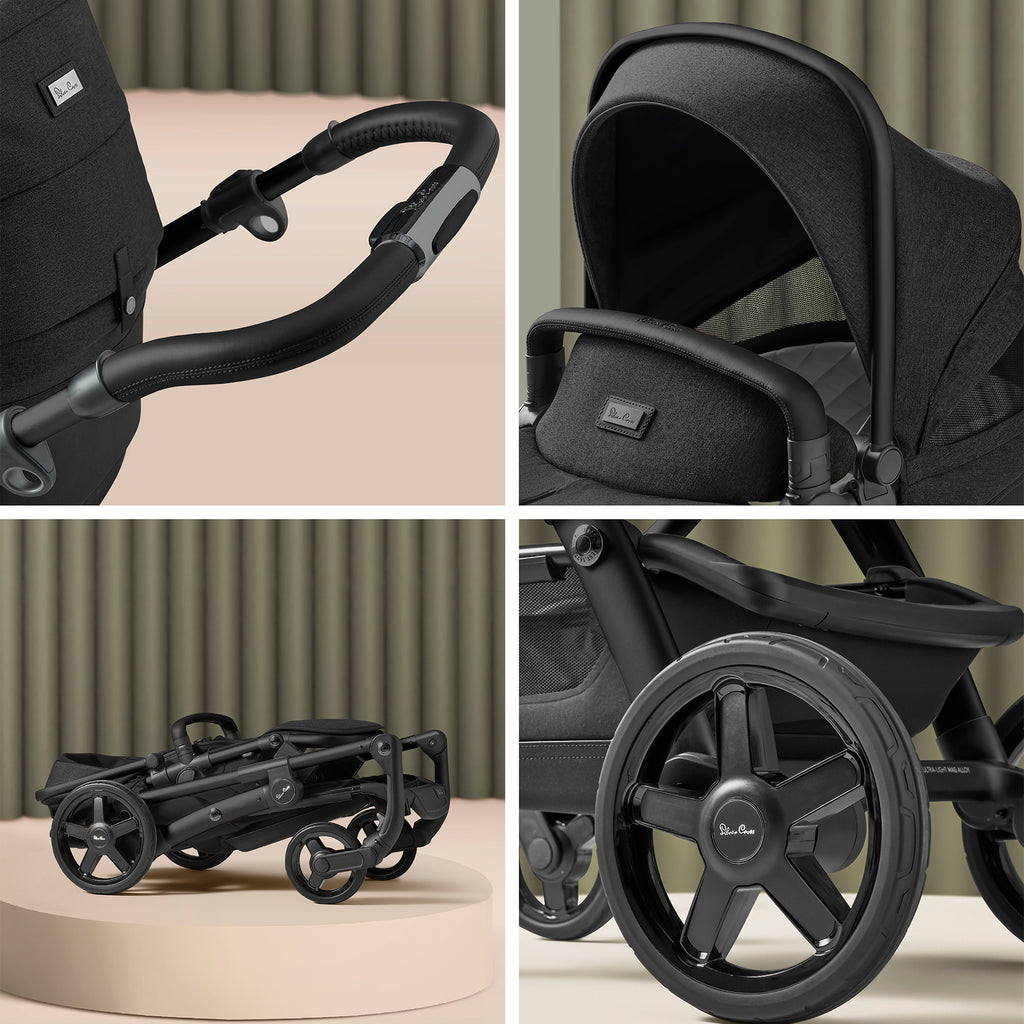 Silver Cross Wave 3 Single to Double Travel System Ultimate Bundle 2024 | Onyx