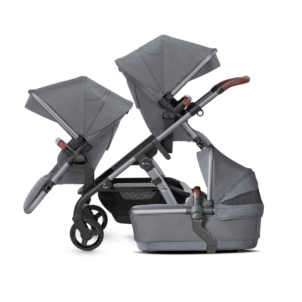 Silver Cross Wave 3 Single to Double Travel System Accessory Bundle 2024 | Lunar