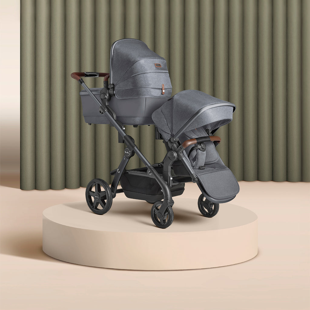 Silver Cross Wave 3 Single to Double Travel System Accessory Bundle 2024 | Lunar