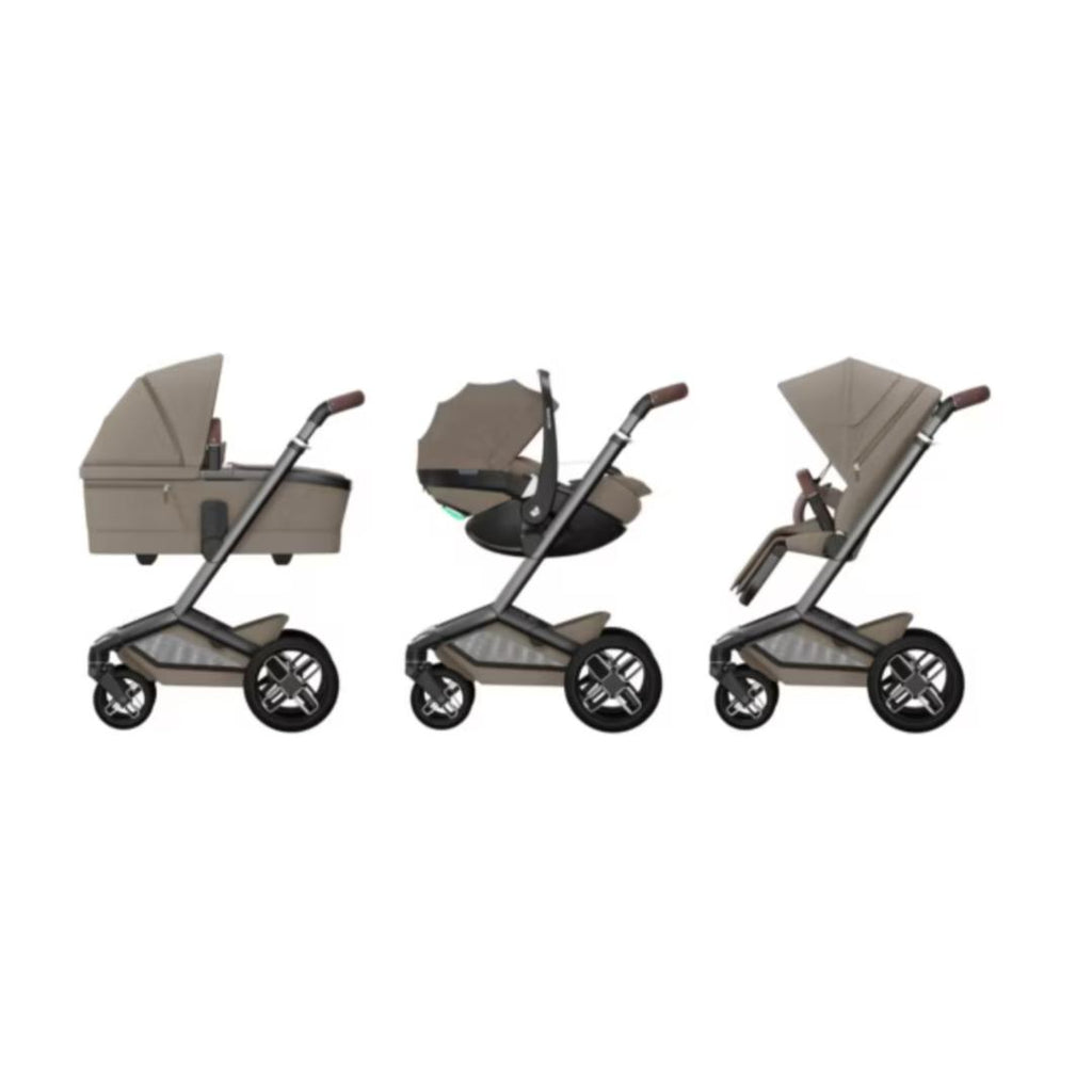 Maxi-Cosi Fame Pushchair & Carrycot - Twillic Truffle | Black