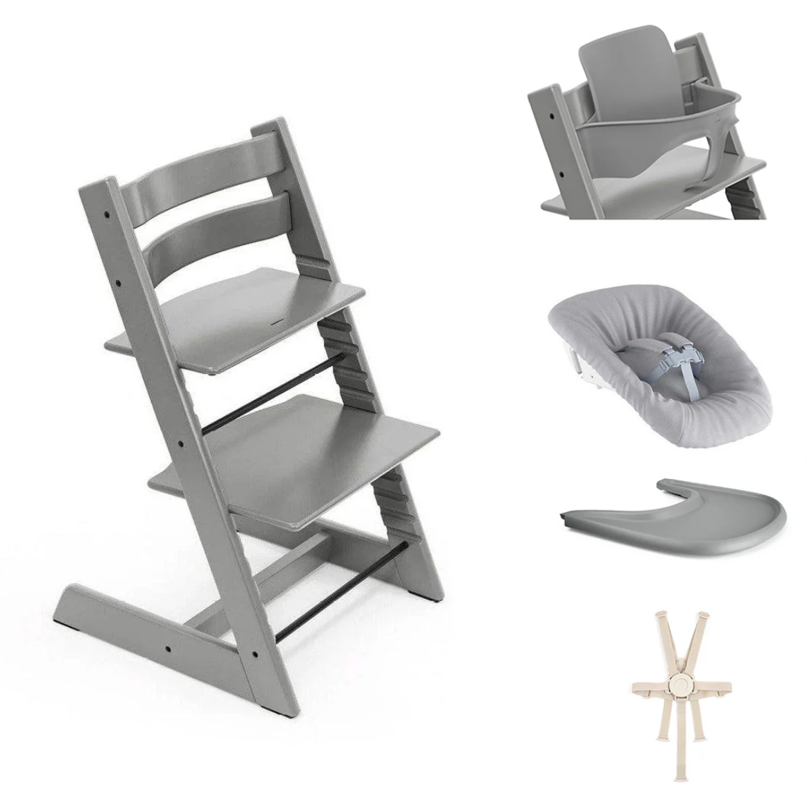 stokke storm grey tray Stokke Tripp Trapp Highchair Ultimate Bundle