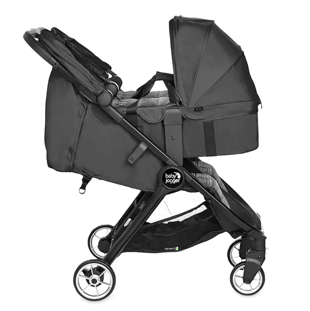 Baby Jogger City Tour 2 Double & Carry Cot - Pitch Black