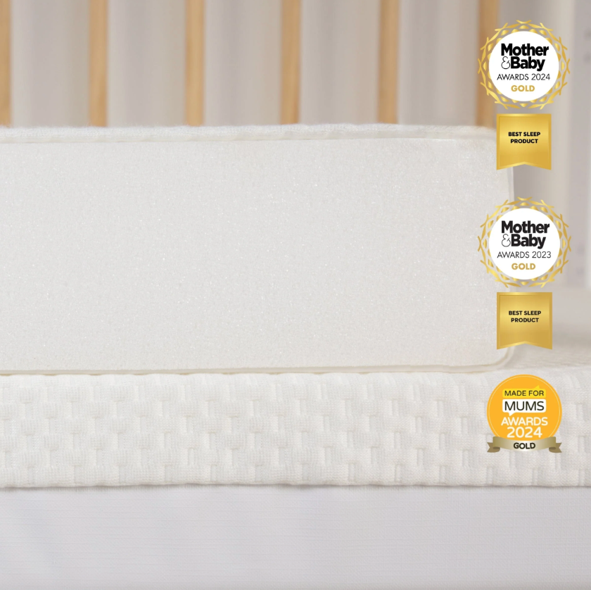 CuddleCo Lullaby Hypo-Allergenic Bamboo Foam Cot Mattress | 120 x 60cm