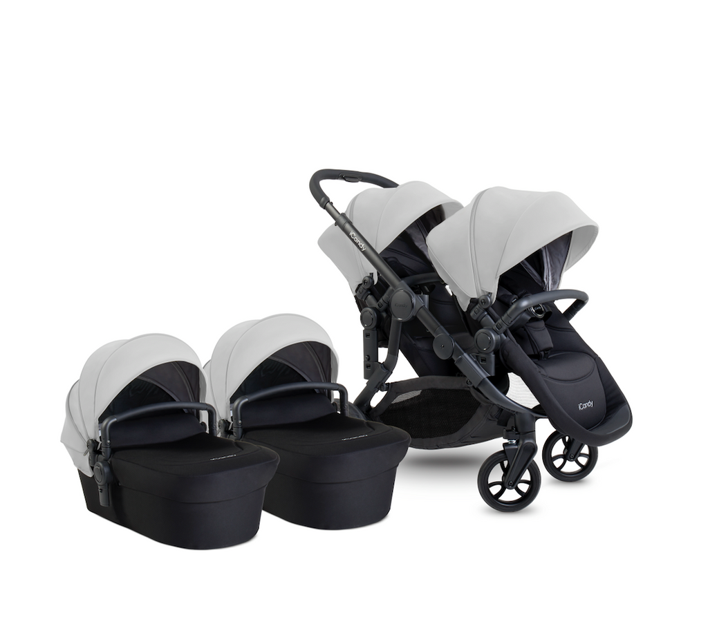 iCandy Orange 4 Twin Pushchair Bundle | Glacier