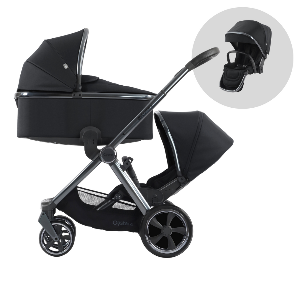 Oyster 4 Pushchair Double | Carbonite