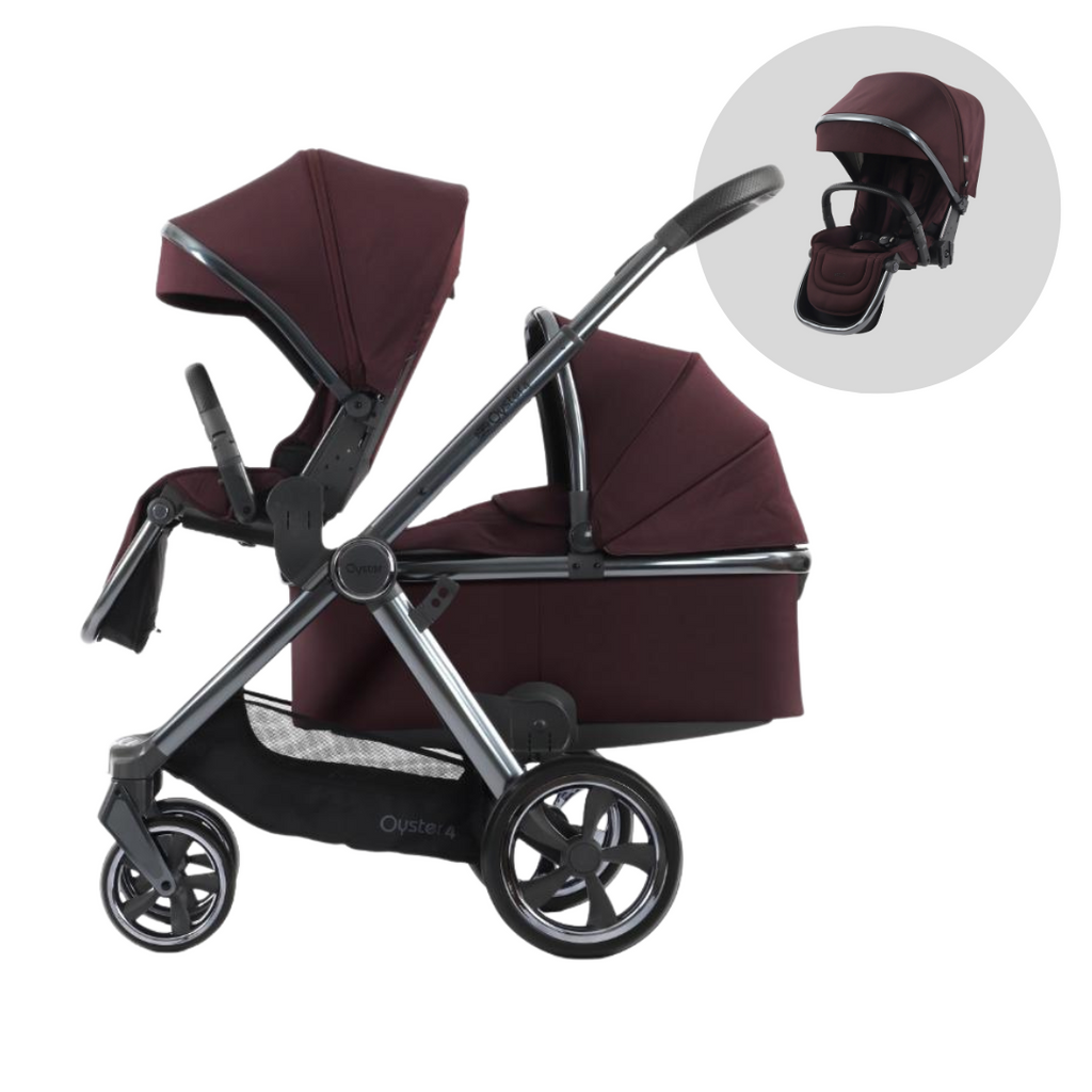 Oyster 4 Pushchair Double | Mulberry