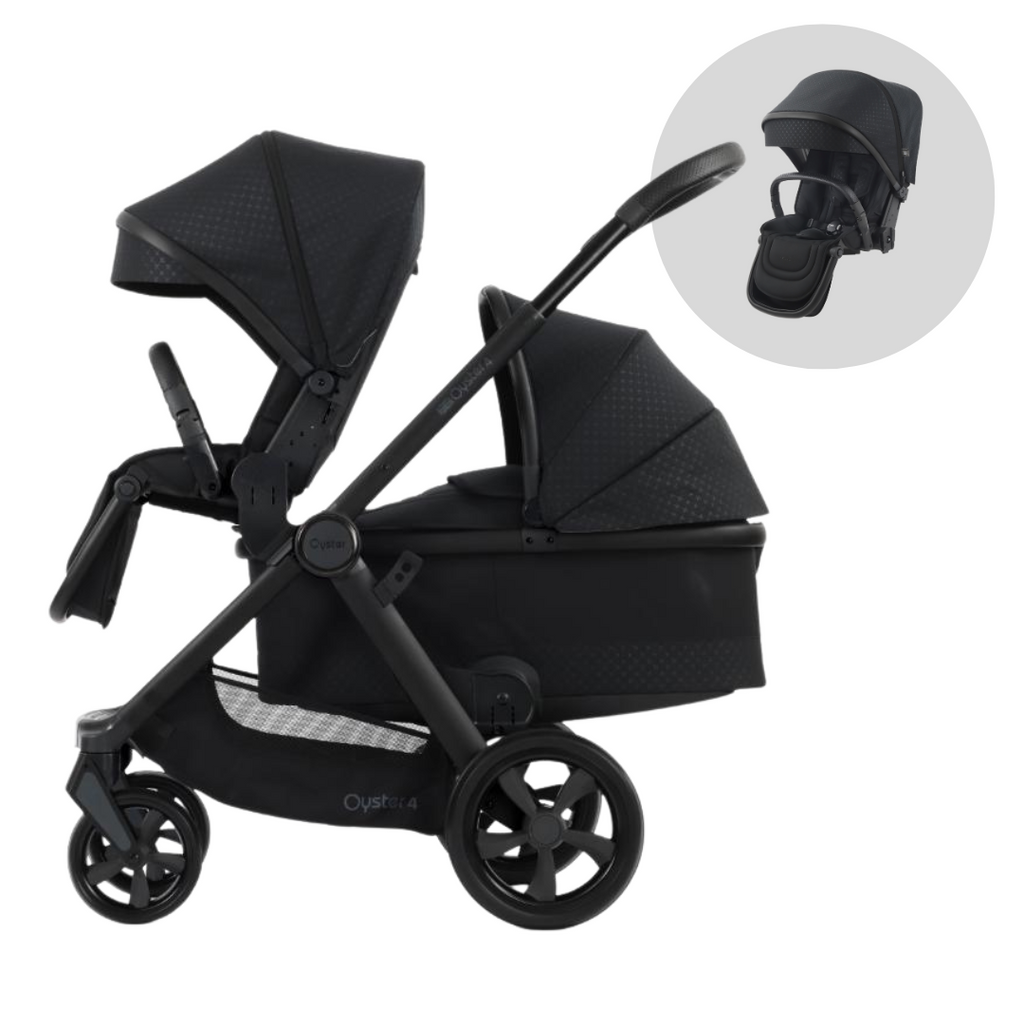 Oyster 4 Pushchair Double | Raven