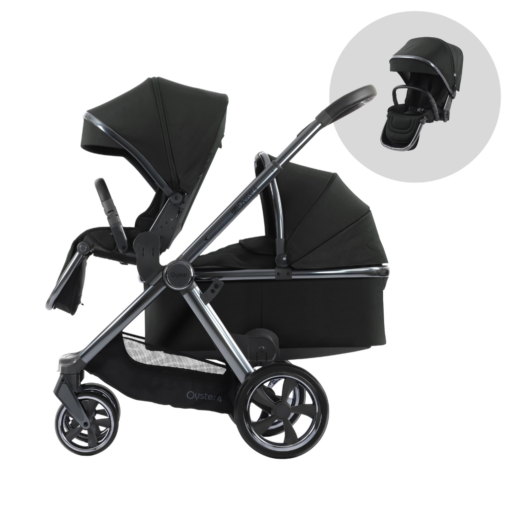 Oyster 4 Pushchair Double | Black Olive