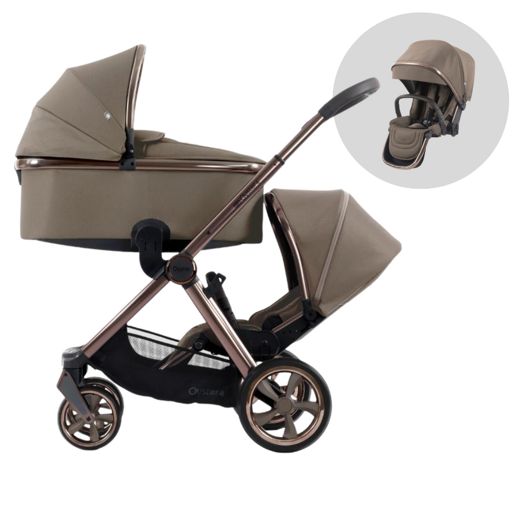 Oyster 4 Pushchair Double | Mink