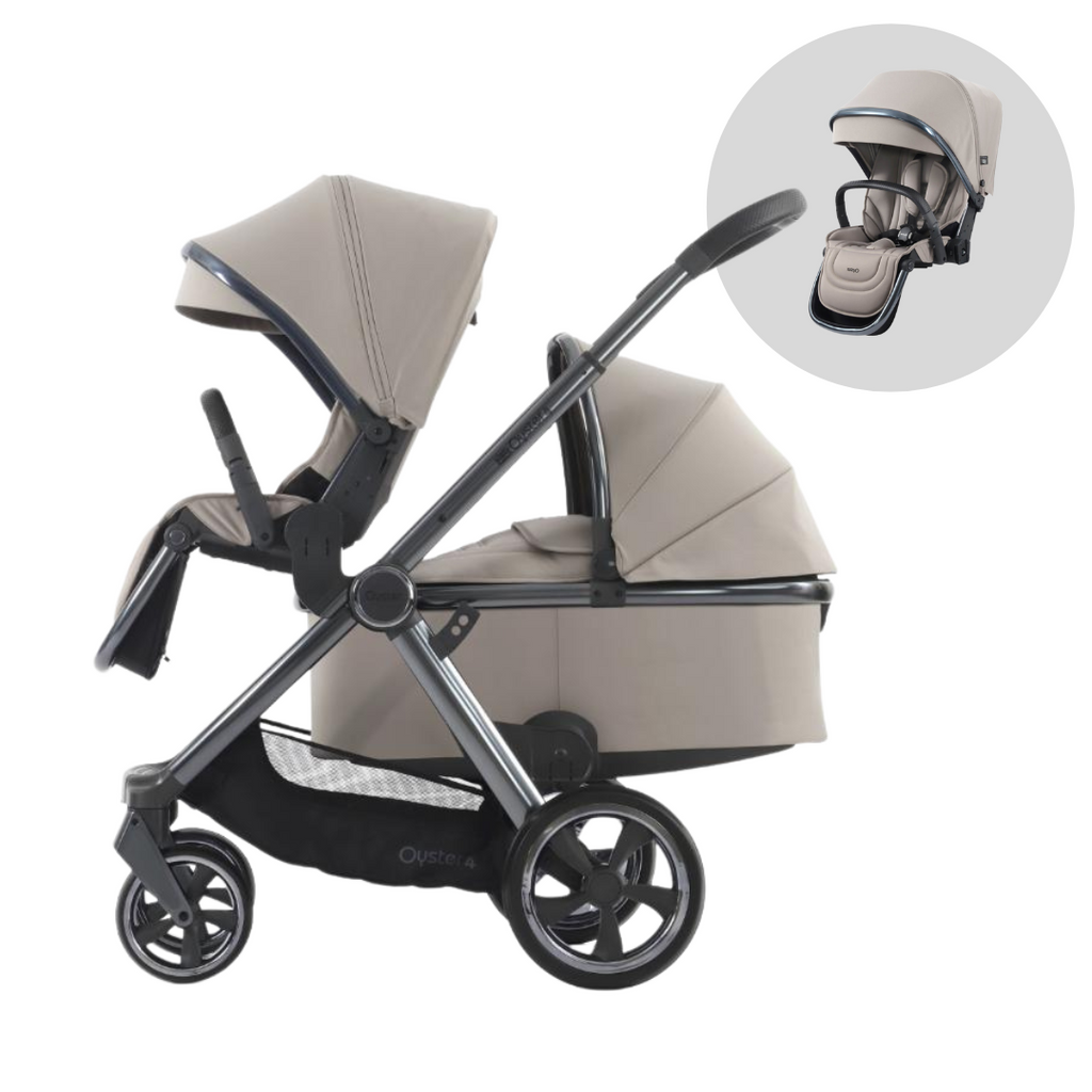 Oyster 4 Pushchair Double | Stone