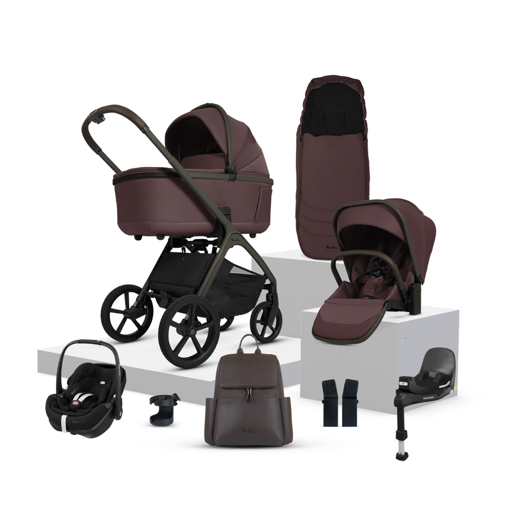 Silver Cross Cove Pushchair Pebble 360 Pro2 Bundle | Damson