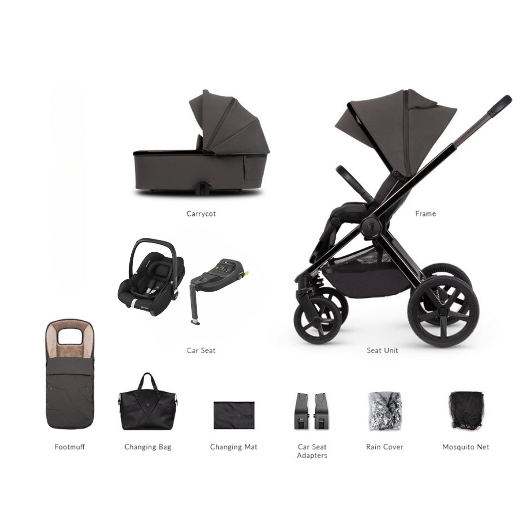 Venicci Tinum Upline SE & Maxi-Cosi Cabriofix Travel System - Lava