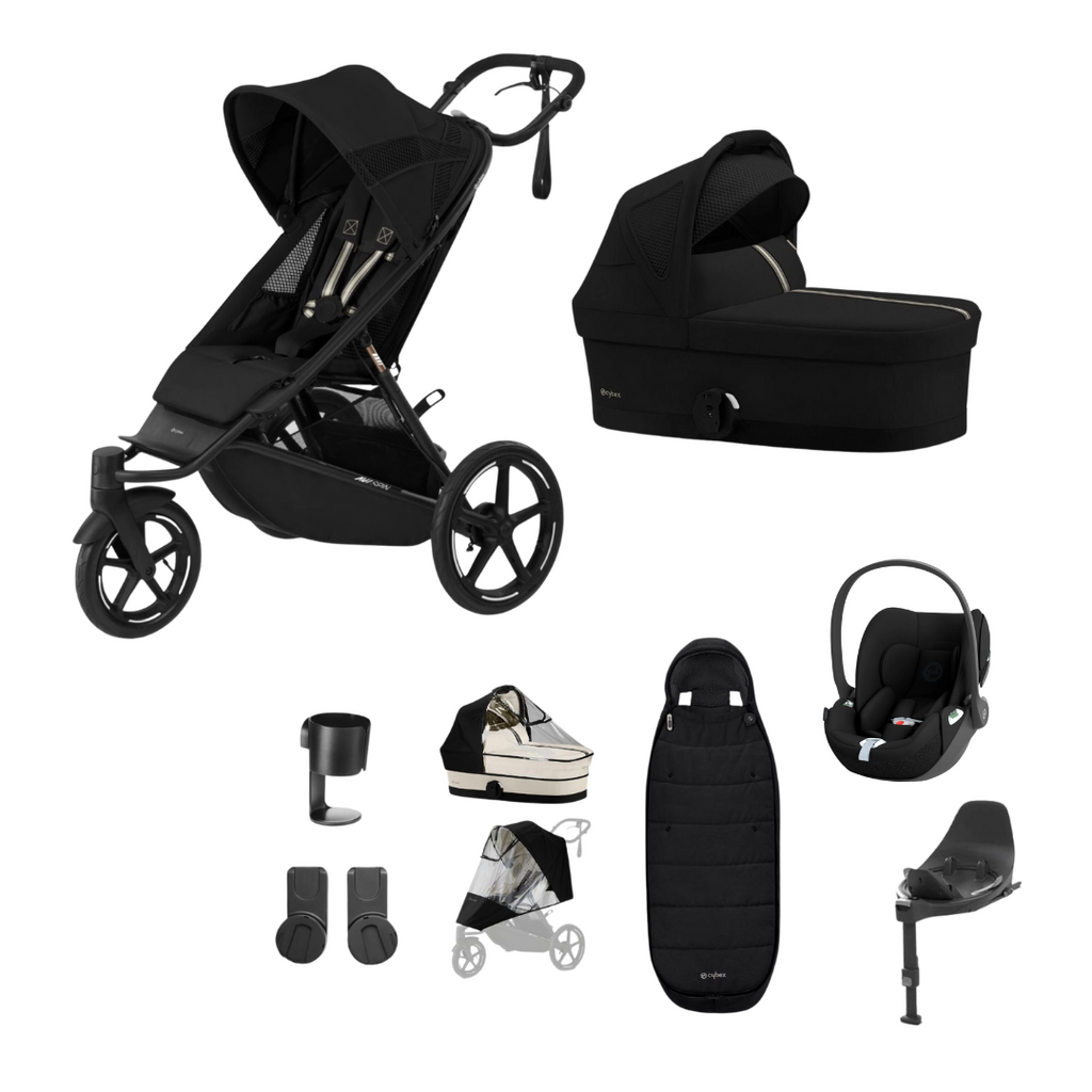 Cybex Avi Spin Stroller & Cloud T Bundle | Moon Black