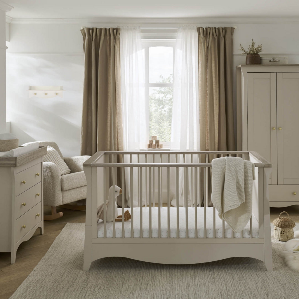 CuddleCo Clara 4 Piece Nursery Room Set - Cashmere/Ash