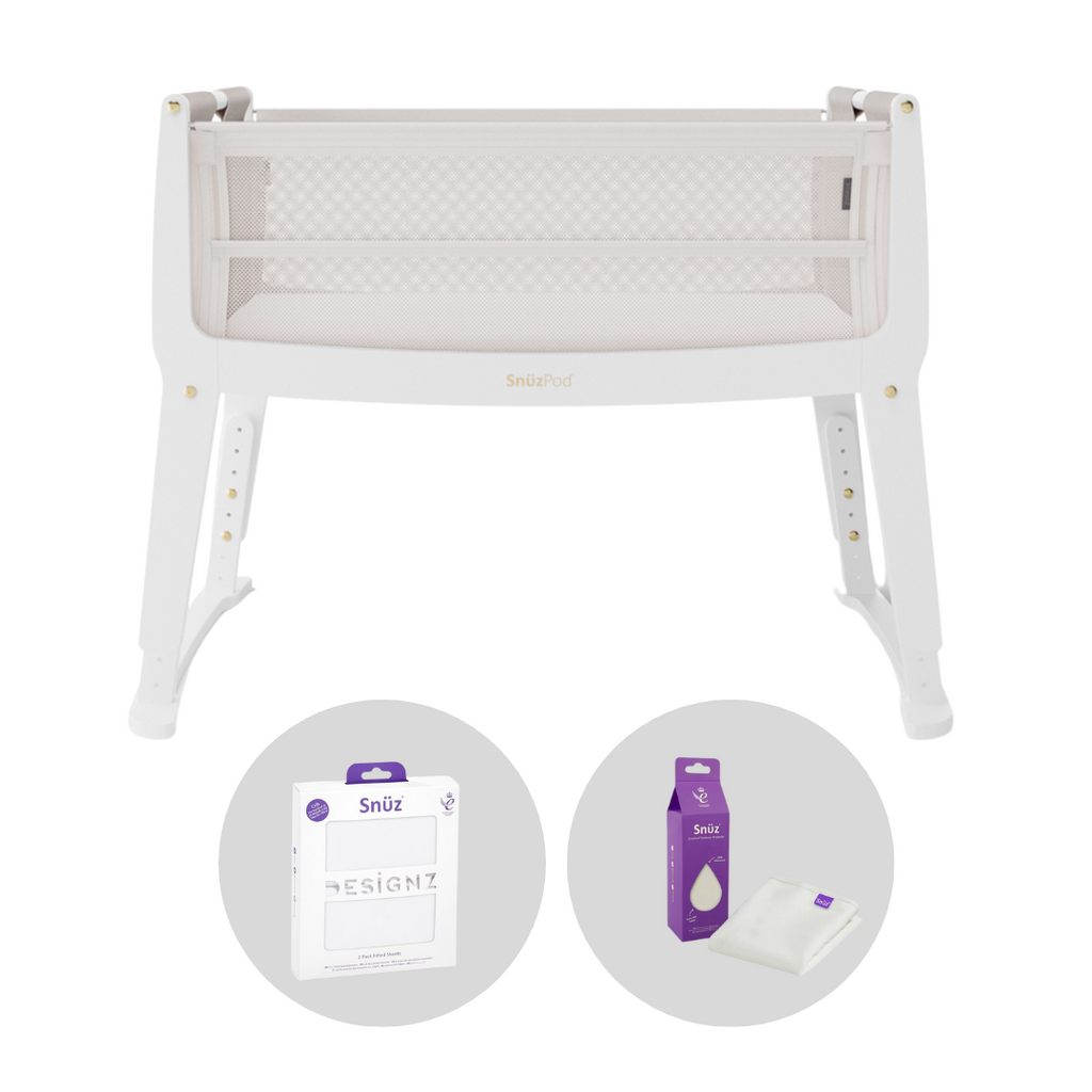 SnuzPod Studio Bedside Crib Bundle | Paris