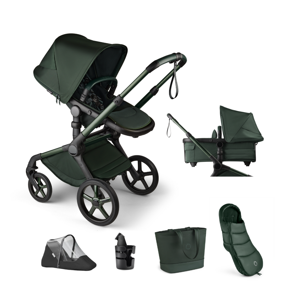 Bugaboo Fox 5 Noir Limited Edition Complete Bundle | Midnight Green